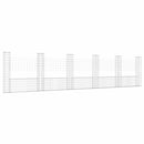 gabionkurv med 6 stolper 620x20x150 cm U-facon jern