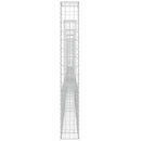 gabionkurv med 6 stolper 620x20x150 cm U-facon jern
