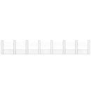 gabionkurv med 8 stolper 860x20x150 cm U-facon jern