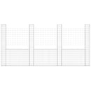 gabionkurv med 5 stolper 500x20x200 cm U-facon jern
