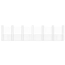 gabionkurv med 7 stolper 740x20x200 cm U-facon jern