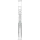 gabionkurv med 7 stolper 740x20x200 cm U-facon jern