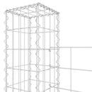 gabionkurv med 7 stolper 740x20x200 cm U-facon jern