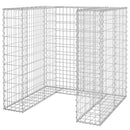gabionvæg til affaldsspand 110x100x110 cm galvaniseret stål