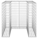 gabionvæg til affaldsspand 110x100x110 cm galvaniseret stål