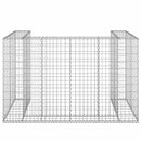 gabionvæg til affaldsspand 180x100x110 cm galvaniseret stål