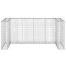 gabionvæg til affaldsspand 254x100x110 cm galvaniseret stål