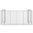 gabionvæg til affaldsspand 254x100x110 cm galvaniseret stål