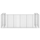 gabionvæg til affaldsspand 325x100x110 cm galvaniseret stål