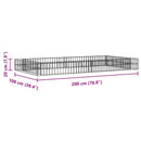 gabion-højbed 200x100x20 cm galvaniseret stål