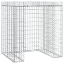 gabionvæg til skraldespand 110x91x120 cm galvaniseret jern