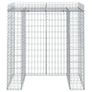 gabionvæg til skraldespand 110x91x120 cm galvaniseret jern