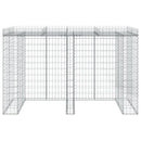 gabionvæg til skraldespand 192x91x120 cm galvaniseret jern