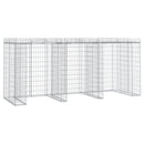 gabionvæg til skraldespand 270x91x120 cm galvaniseret jern
