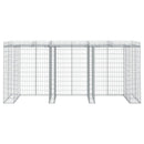 gabionvæg til skraldespand 270x91x120 cm galvaniseret jern