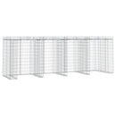gabionvæg til skraldespand 350x91x120 cm galvaniseret jern