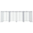 gabionvæg til skraldespand 350x91x120 cm galvaniseret jern