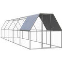 udendørs hønsegård 2x10x2 m galvaniseret stål