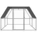 udendørs hønsegård 3x4x2 m galvaniseret stål