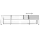 udendørs hønsegård 3x8x2 m galvaniseret stål