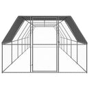 udendørs hønsegård 3x12x2 m galvaniseret stål