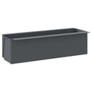 blomsterkasser til Euro-paller 12 stk. 36x13,5x9,5 cm PP grå