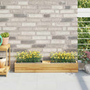 blomsterkasser til Euro-paller 12 stk. 36x13,5x9,5 cm PP grå