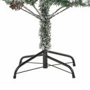 juletræ med sne + lys og grankogler 195 cm PVC og PE