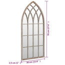 havespejl 70x30 cm jern sandfarvet