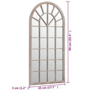 havespejl 90x45 cm jern sandfarvet