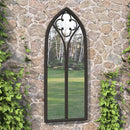 havespejl 100x45 cm jern sort