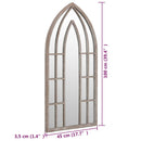 havespejl 100x45 cm jern sandfarvet