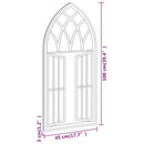 havespejl 100x45 cm jern sort