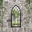 havespejl 100x45 cm jern sort
