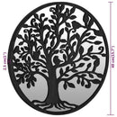 havespejl 40x2,5 cm rundt jern sort