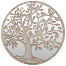 havespejl 60x2,5 cm rundt jern sandfarvet