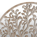 havespejl 60x2,5 cm rundt jern sandfarvet