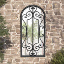 havespejl 100x45 cm jern sort