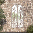 havespejl 70x30 cm jern sandfarvet