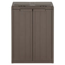 affaldsspand med 2 låger 65x45x88 cm PP brun