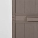 opbevaringsskab til haven 65x45x172 cm PP trælook brun