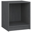sengeborde 2 stk. 35,5x33,5x41,5 cm massivt fyrretræ sort grå