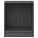 sengeborde 2 stk. 35,5x33,5x41,5 cm massivt fyrretræ sort grå