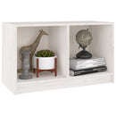 tv-bord 70x33x42 cm massivt fyrretræ hvid