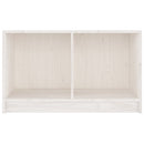 tv-bord 70x33x42 cm massivt fyrretræ hvid