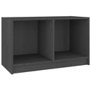 tv-bord 70x33x42 cm massivt fyrretræ grå