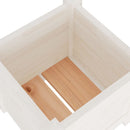 plantekasse 31x31x31 cm massivt fyrretræ hvid