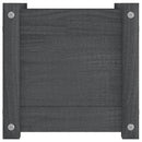 plantekasser 2 stk. 31x31x31 cm massivt fyrretræ grå