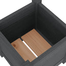 plantekasser 2 stk. 31x31x31 cm massivt fyrretræ grå