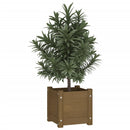 plantekasse 31x31x31 cm massivt fyrretræ gyldenbrun
